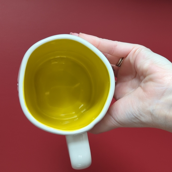 ❌SOLD❌Rae Dunn RISE AND SHINE mug, yellow inside - Picture 3 of 5